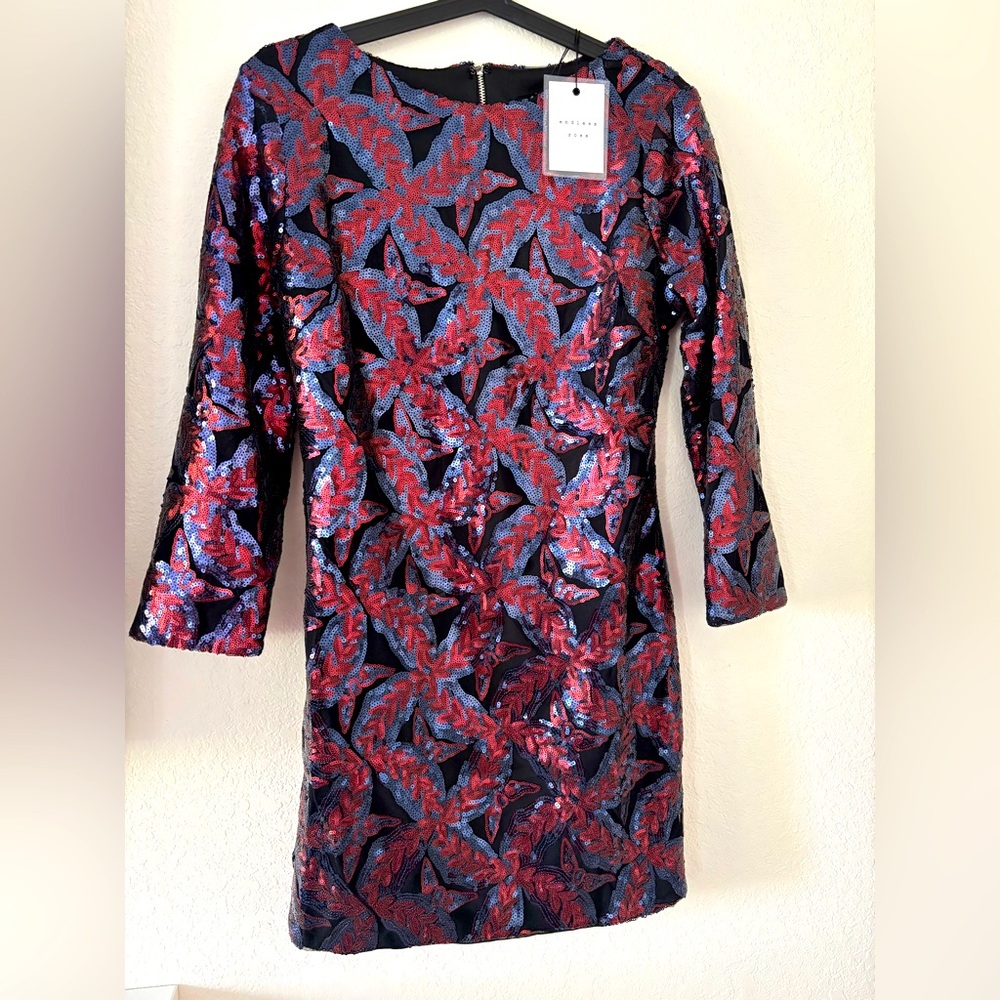 Brand New Endless Rose 3/4 sleeve Sequin Mini Dresss